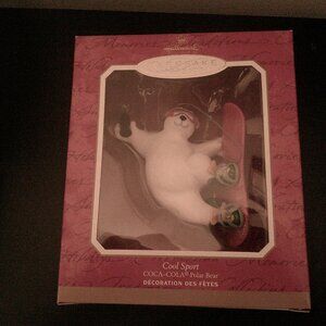 Hallamark 3 Collectors ornaments Coke Bear, Crayola bear & Crayola flying mouse